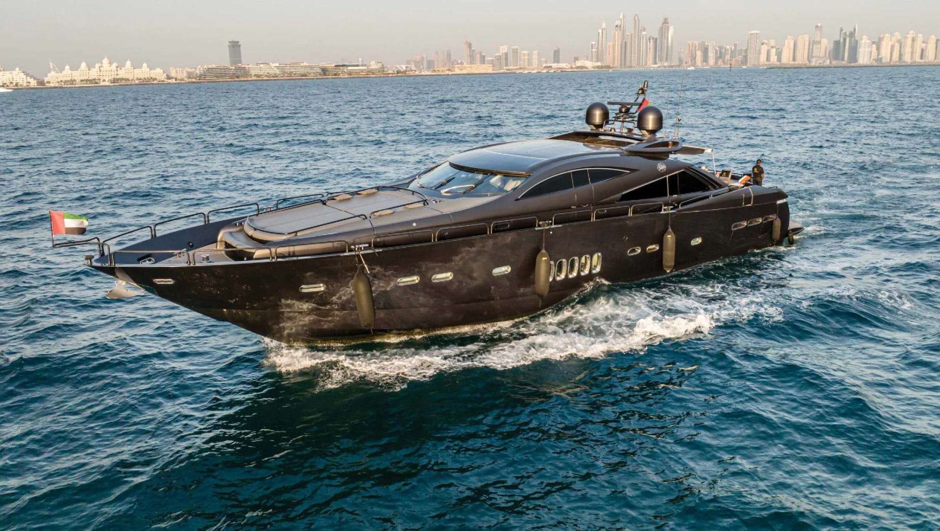 Black Predator 105 Yacht private yacht available for charter in Dubai