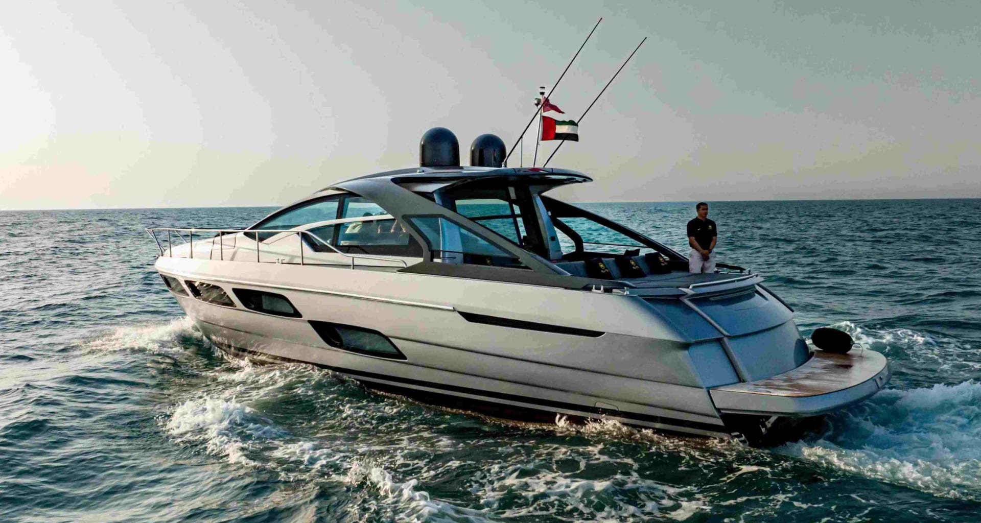 Black Predator Pershing Yacht private yacht available for charter in Dubai