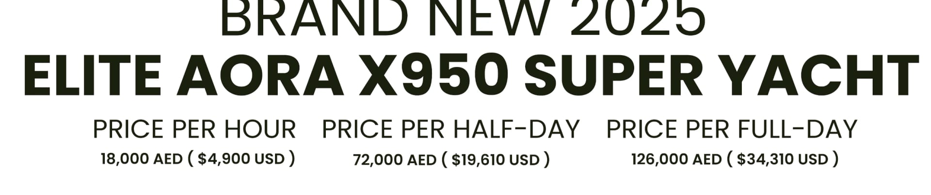Brand New 2025 AORA X950 Super Yacht yacht detail in Dubai — thumbnail 3
