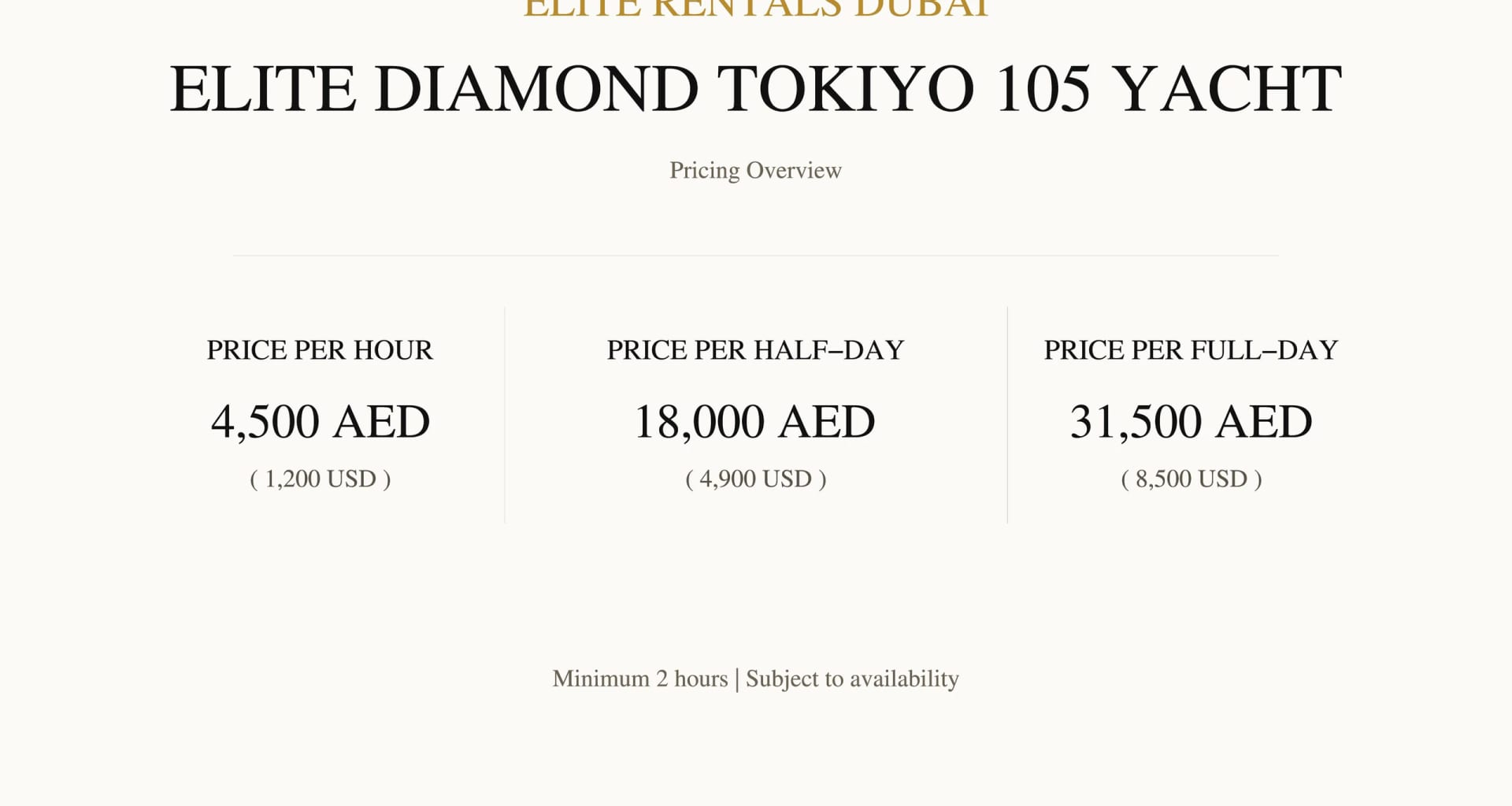 Diamond Tokiyo 105 Yacht yacht detail in Dubai — thumbnail 3