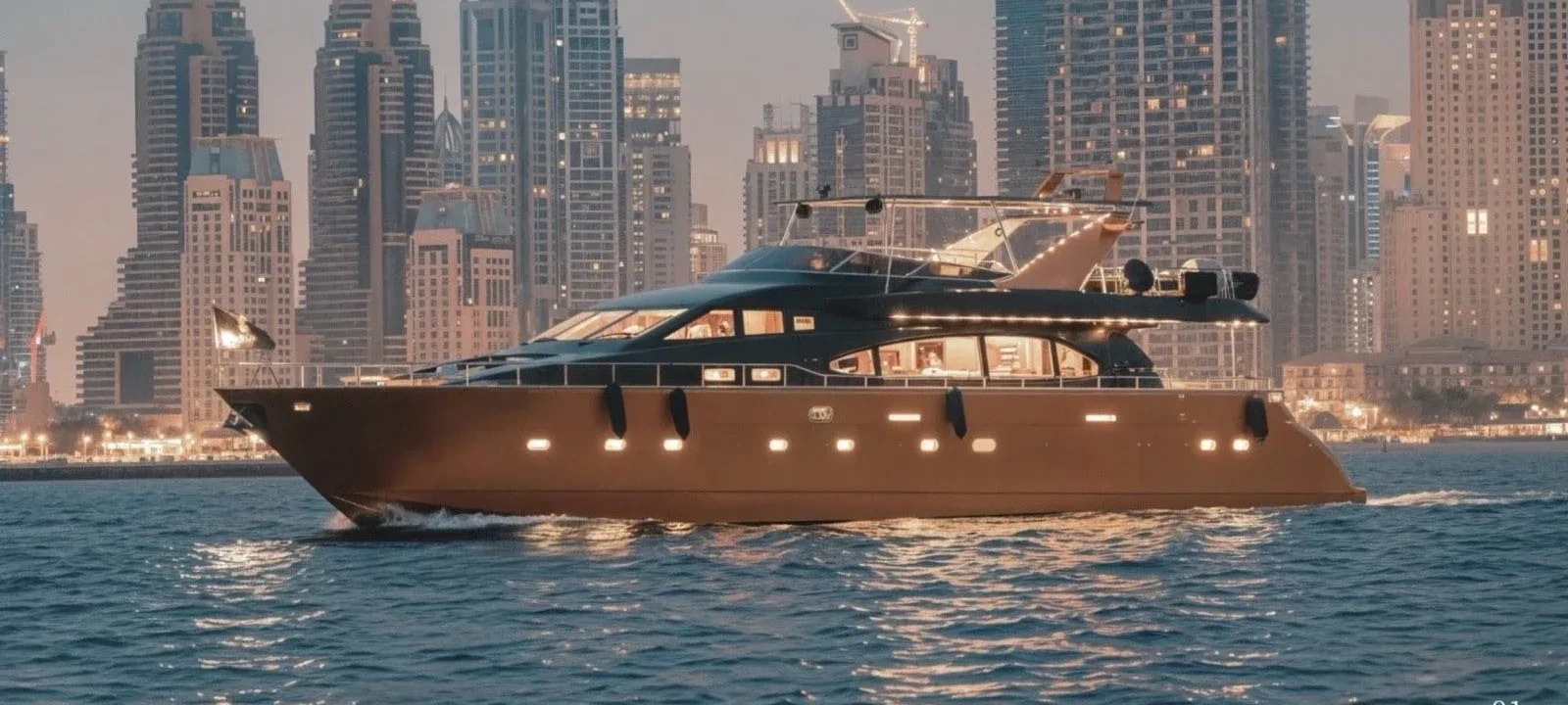 Aria Yacht private yacht in Dubai — exterior view 1